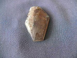 дымчатый кварц 9х32х52 линза